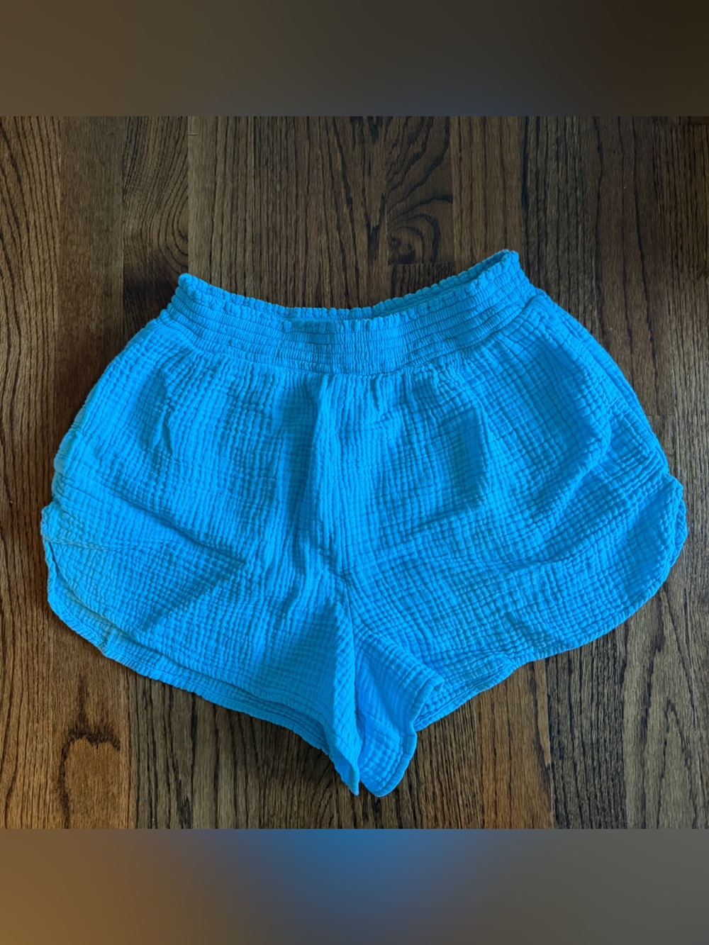 Aerie‎ Gauzy High Waisted Short Size Medium Sky Blue Color